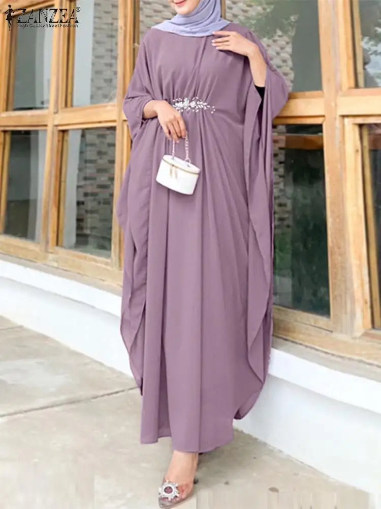 ZANZEA  Abaya Long Sleeve Baggy Vestidos - Price MVR535/- Delivery 12-20 days