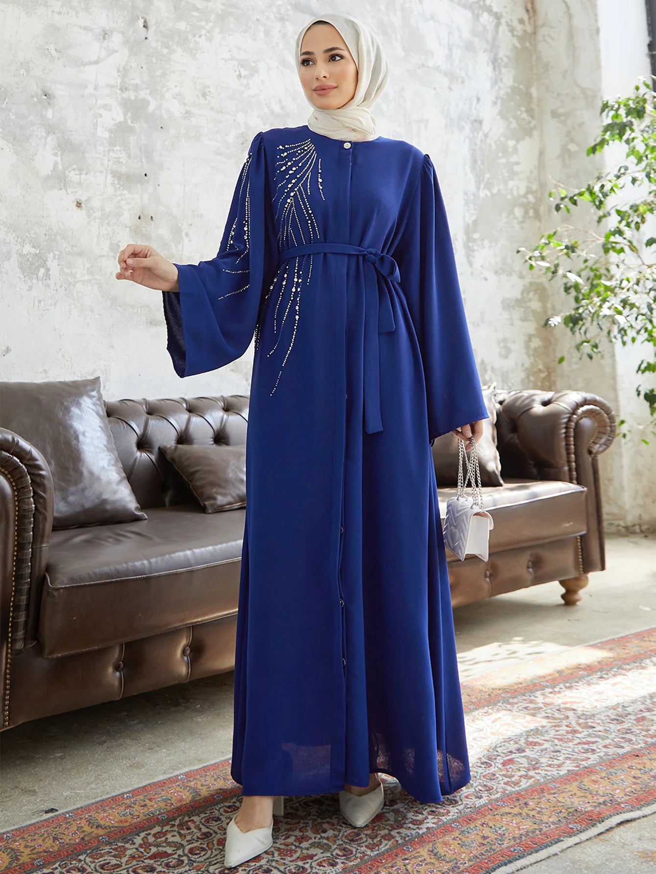 Elegant Diamonds Abaya Dress - Price MVR675/- Delivery 12-20 days