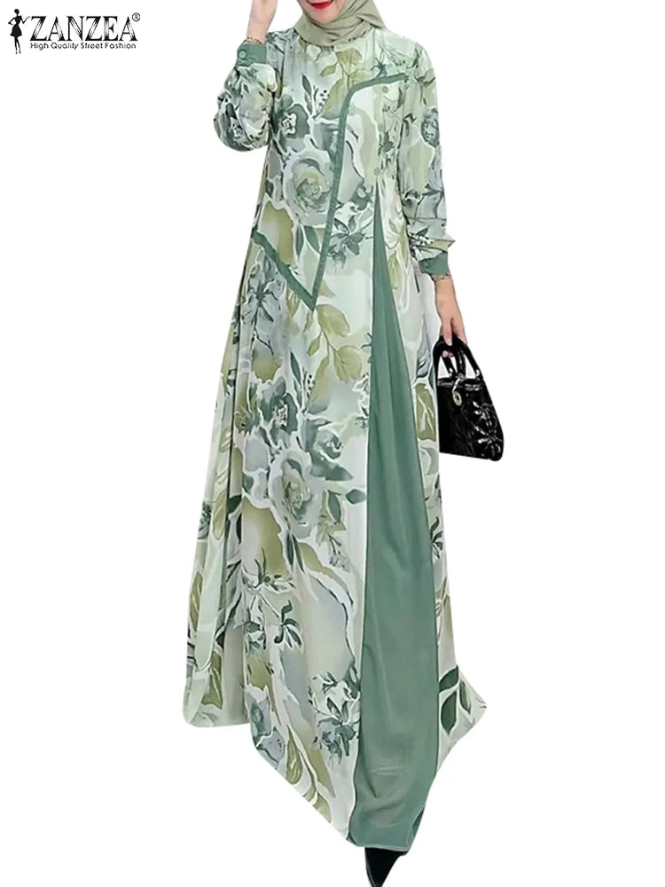 Floral Print Maxi Dress Abaya Price MVR545/- Delivery 12-25 days