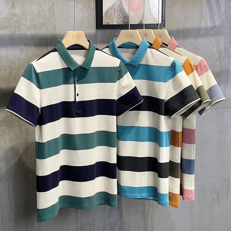 Men's Designer Striped  Polo Shirt - Price MVR455/- Delivery 12-25 days