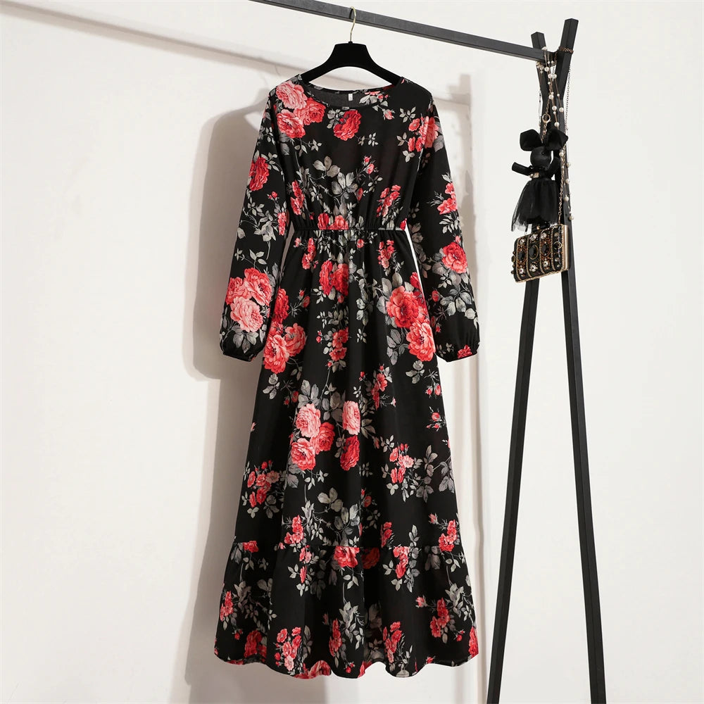 Floral  Printed Maxi Dresses - Price MVR395/- Delivery 12-20 days