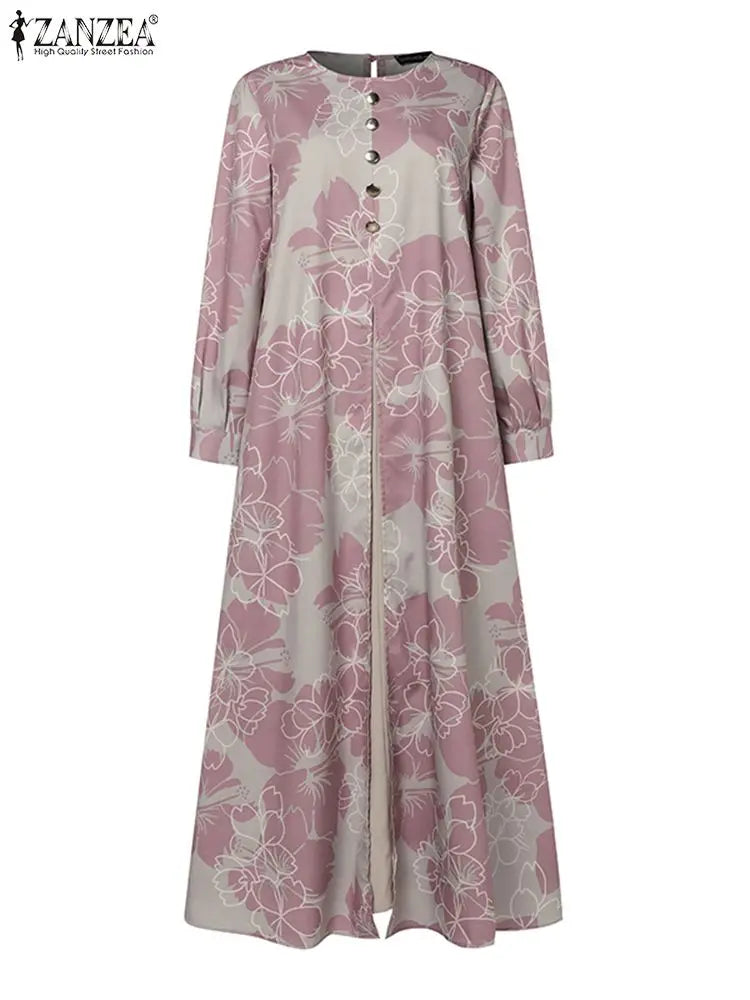 Abaya Printed Robe Maxi Long Dress - Price MVR585/- Delivery 12-20 days