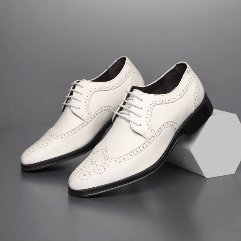 Handcrafted Mens  Oxford Shoes Genuine Calfskin Leather - Price MVR685/- Delivery 15-25 days