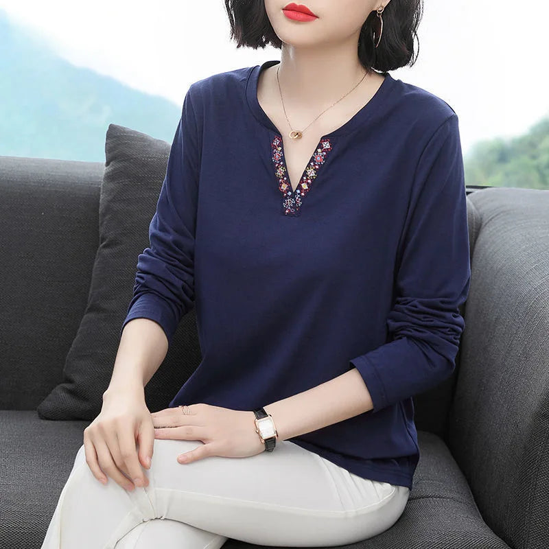 Fashion Top  V Neck Long Sleeve - Price -MVR385/- Delivery 12-20 days