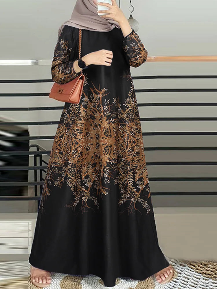 ZANZEA Fashion  Abaya  Maxi Dress - Price MVR515/- Delivery 12-20 days