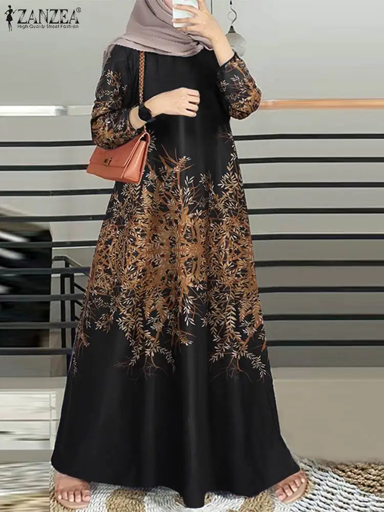 ZANZEA Fashion  Abaya  Maxi Dress - Price MVR515/- Delivery 12-20 days