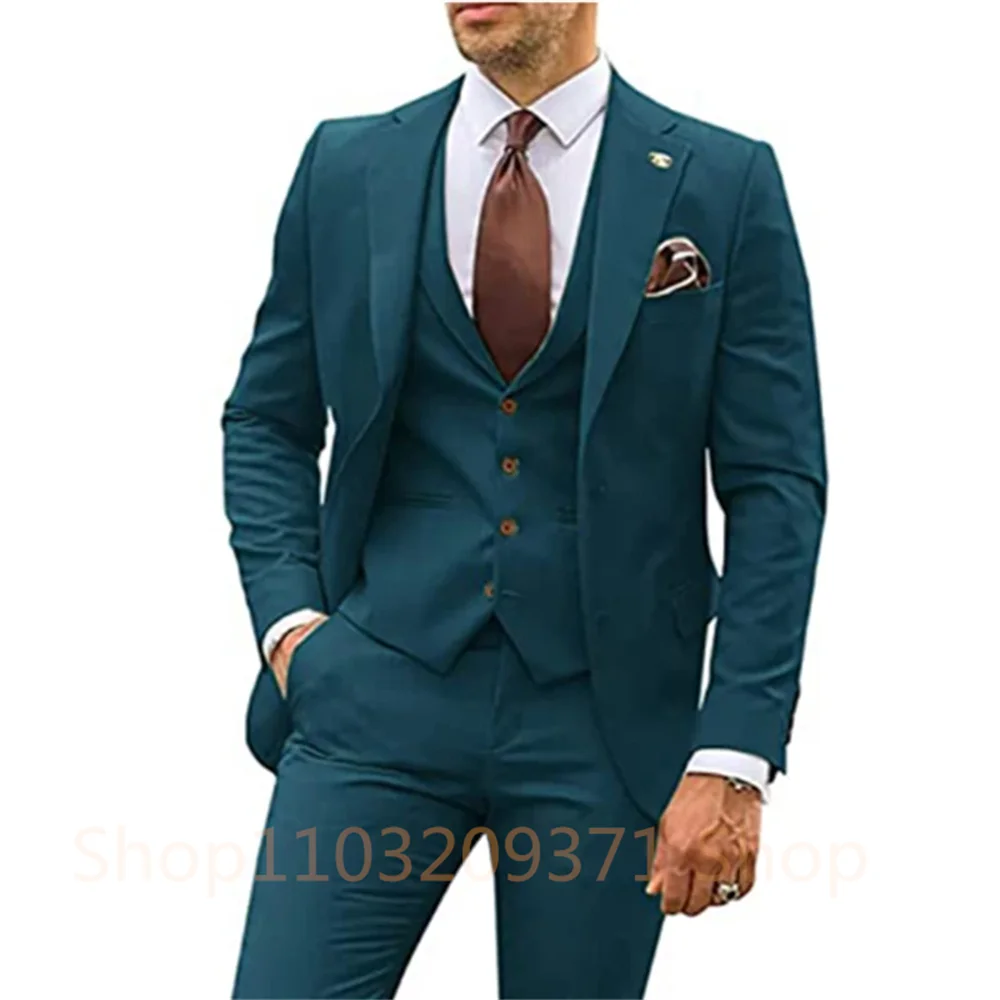 Formal Business Suit  3 Piece Set Blazer+ Vest+ Pants - Free Shipping - Delivery 15-35 days