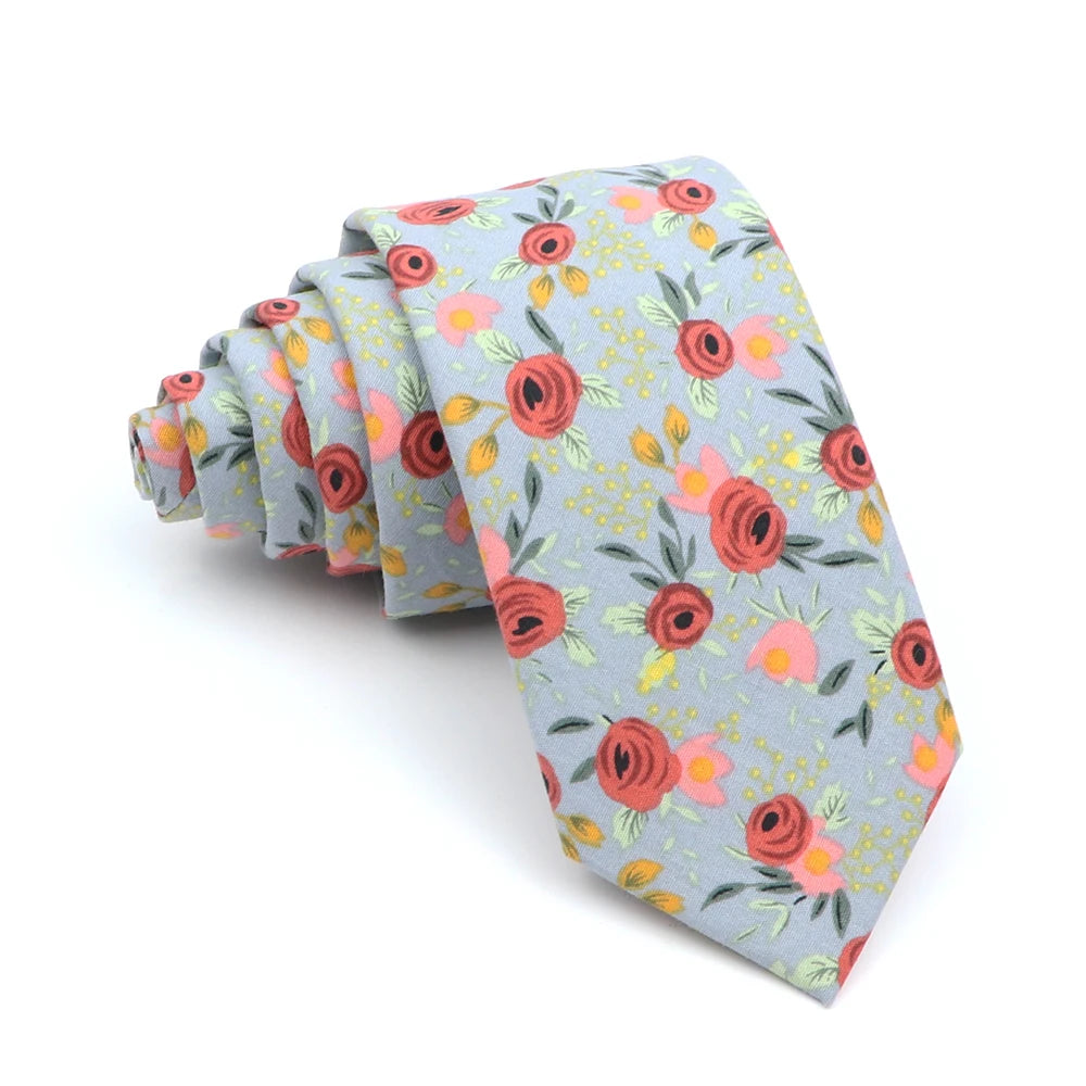 New Floral Elegant Tie For Men Women 100% Cotton - Price MVR135/- Delivery 15-25 days