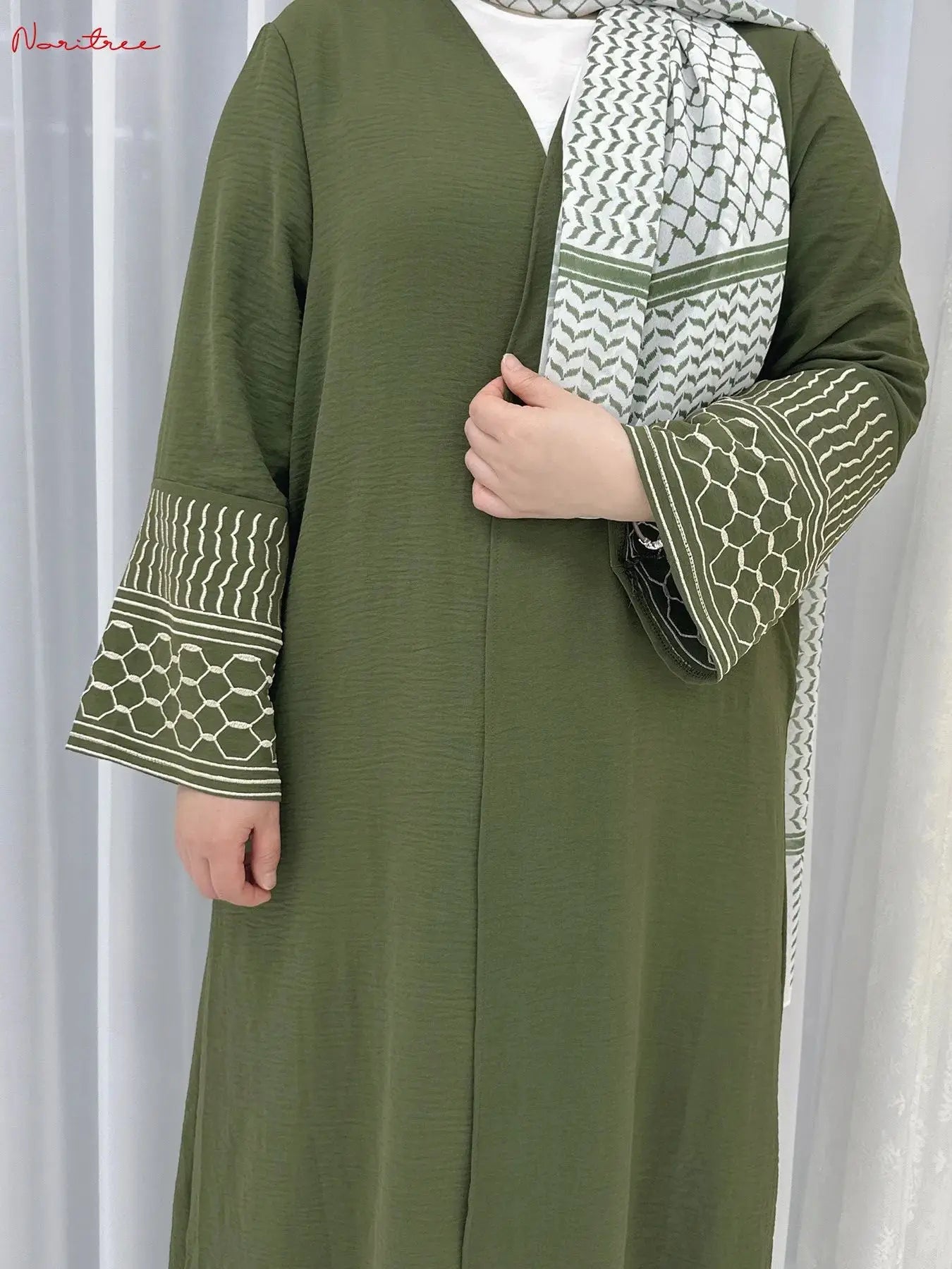 Fashion Embroidery Kimono  Abaya - Price MVR725/- Delivery 12-20 days