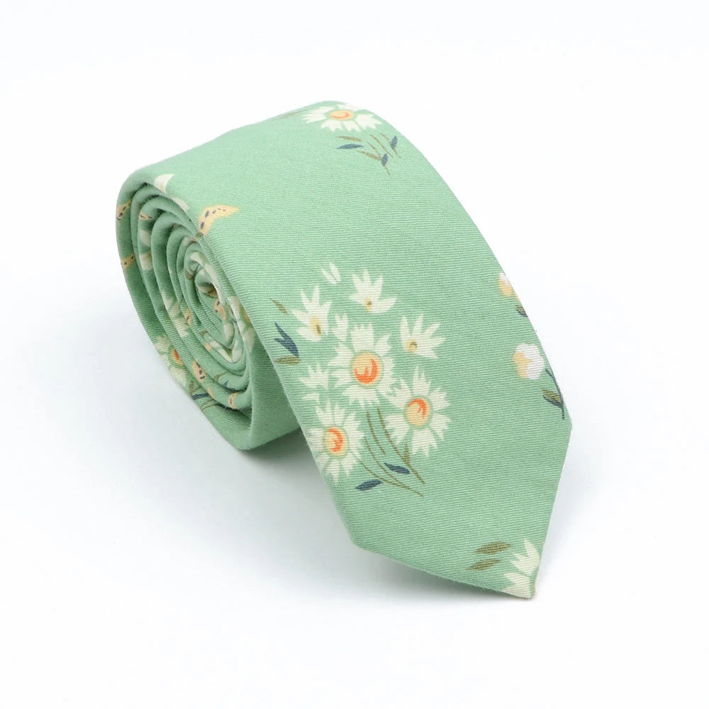 New Floral Elegant Tie For Men Women 100% Cotton - Price MVR135/- Delivery 15-25 days