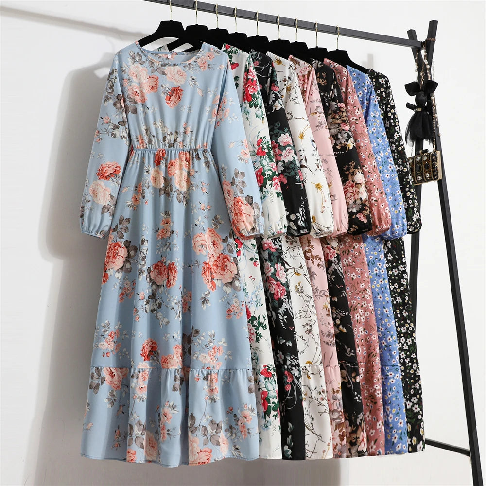 Floral  Printed Maxi Dresses - Price MVR395/- Delivery 12-20 days