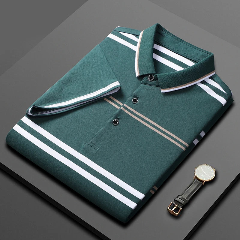 DESIGNER POLO SHIRT STRIPED - Price MVR455/- Delivery 12-25 days