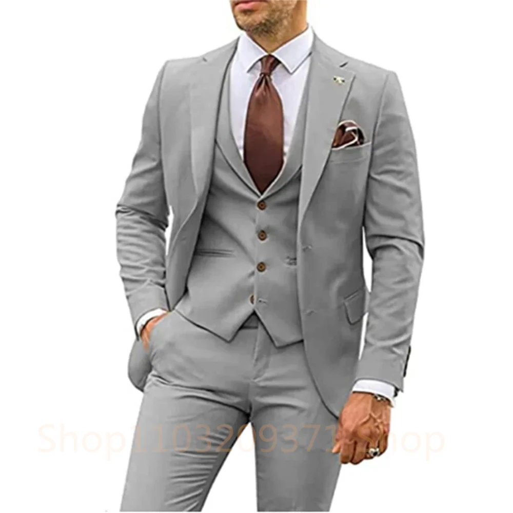 Formal Business Suit  3 Piece Set Blazer+ Vest+ Pants - Free Shipping - Delivery 15-35 days