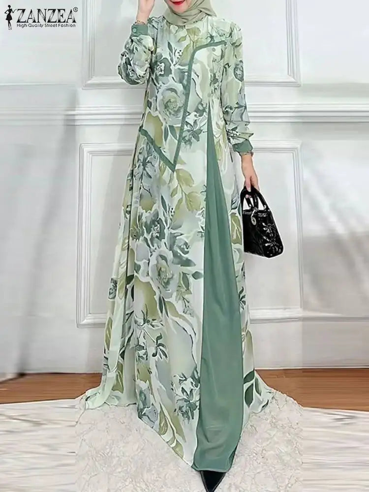 Floral Print Maxi Dress Abaya Price MVR545/- Delivery 12-25 days