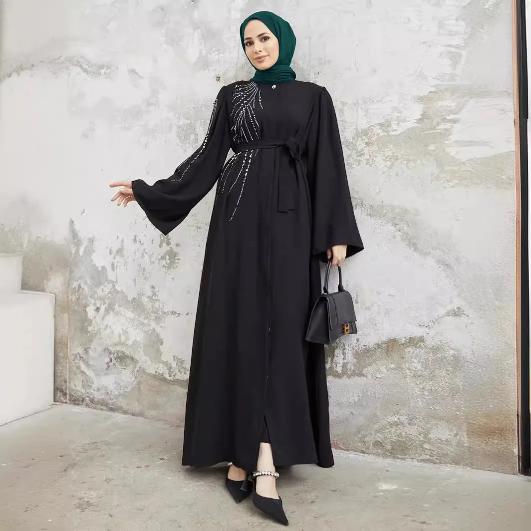 Elegant Diamonds Abaya Dress - Price MVR675/- Delivery 12-20 days